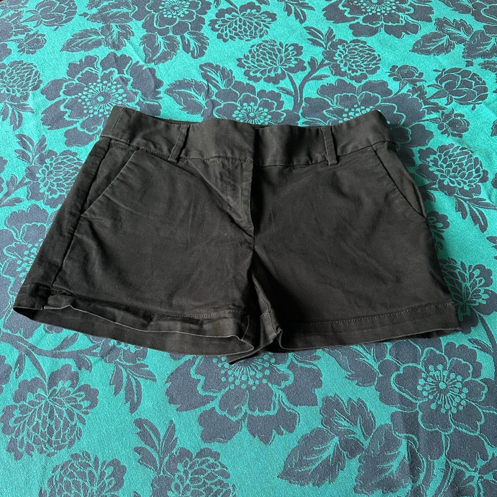 LOFT Women’s 2 Black Shorts Rivera Chino 3 in Mid Rise Summer Spring